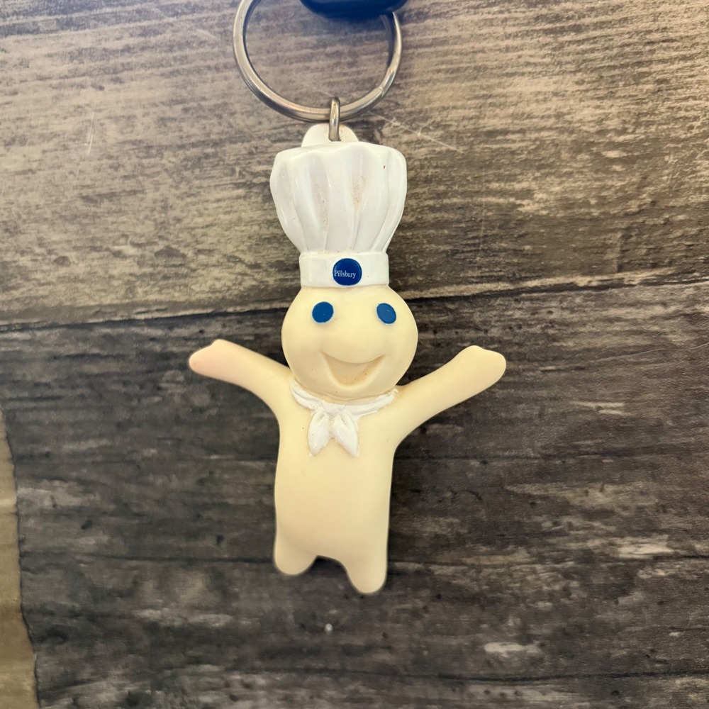 Vintage 1995 Pillsbury Doughboy Keychain Fun-4-All Corp Vinyl Figure 3 Inch